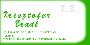 krisztofer bradl business card